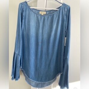 Cloth & Stone Blue Long Sleeve Top